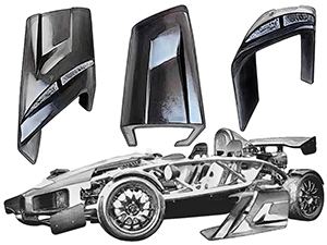 Ariel Atom Duo Carbon Fibre Front Wing