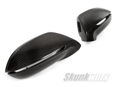 Audi A7/S7/RS7 (4G8) Carbon Fiber Wing Mirror Cover Replacements 2010-2017 (Lane Assist)