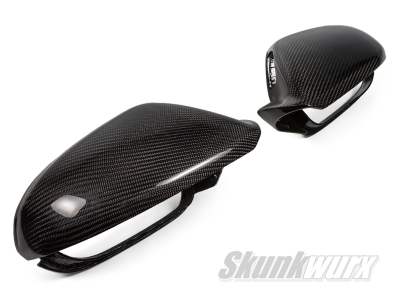 Audi A6/S6/RS6 (C7) Carbon Fiber Wing Mirror Cover Replacements 2012-2018 (Lane Assist)