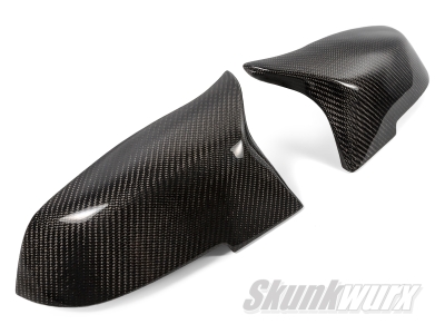 BMW 1/2/3/4/X1/M2-Series (F2x/F3x/F87/E84) M4-Style Carbon Fiber Wing Mirror Cover Replacements 2011-2021