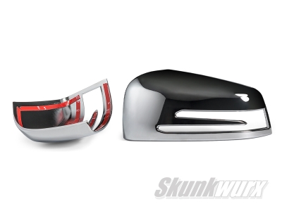 Mercedes A/B/C/E/CLA/CLS/GLA/GLK-Class Chrome Wing Mirror Add-On Covers 2007-2019