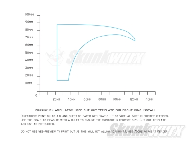 Nose Cut-Out Template for Installing Front Wing