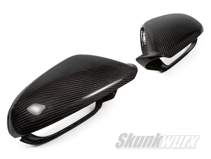 Audi A6/S6/RS6 (C7) Carbon Fiber Wing Mirror Cover Replacements 2012-2018 (Lane Assist)