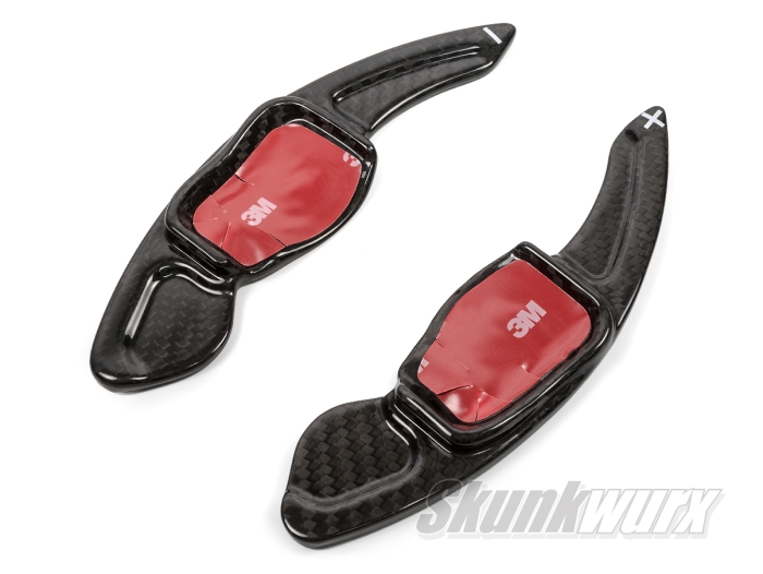 VW Golf/Polo/Passat/Caddy/Scirocco Carbon Fibre Shift Paddles Extended (Gloss Black)