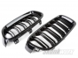 BMW 3-Series (F30/F31) M3 Look Front Bumper Kidney Grilles (Black Gloss)