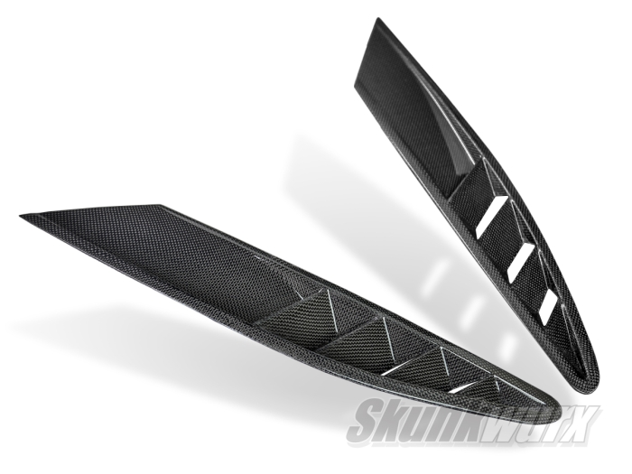 Ferrari 458 Carbon Fibre Bonnet Air Vent/Intake Covers/Trims (Gloss)