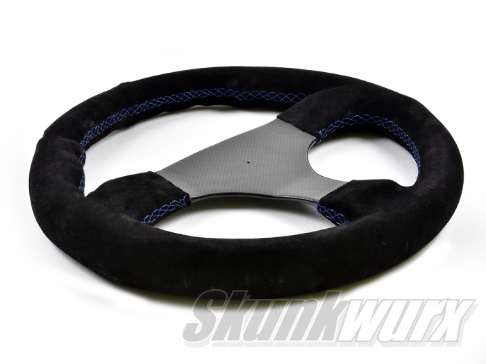 Skunkwurx SKX-335CF Carbon Fibre Steering Wheel - Blue Stitch
