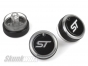 BLACK (WITH LOGO) Aluminium Air-Con Knob Set for Ford Focus (ST STYLE)
