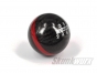 Mugen Carbon Fibre Spherical Shift Knob - 6 Speed - Red Stripe