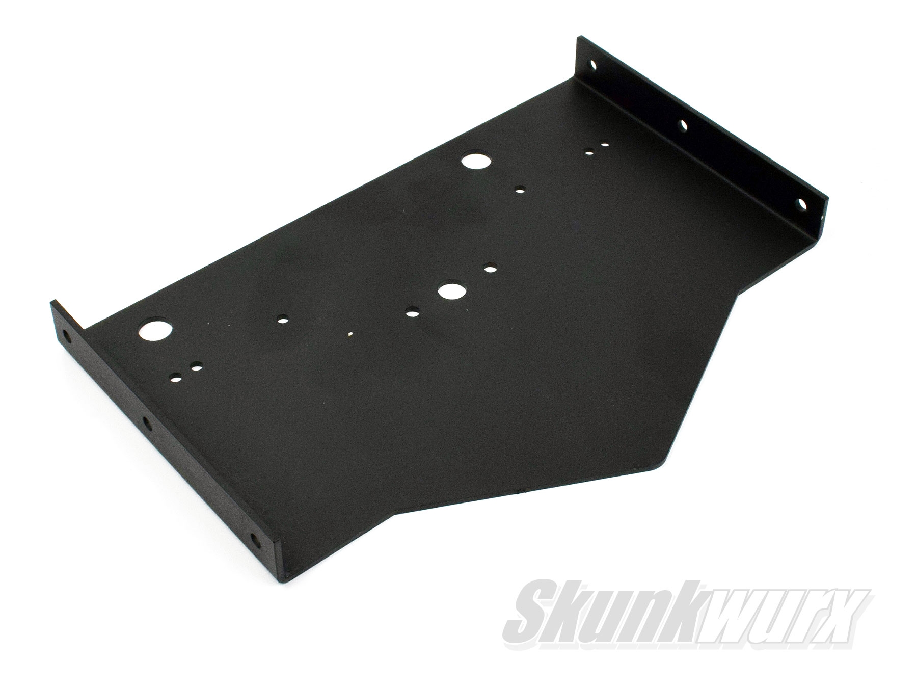 Number Plate Bracket to Support Rear Wing Aluminium Powder Coated Black