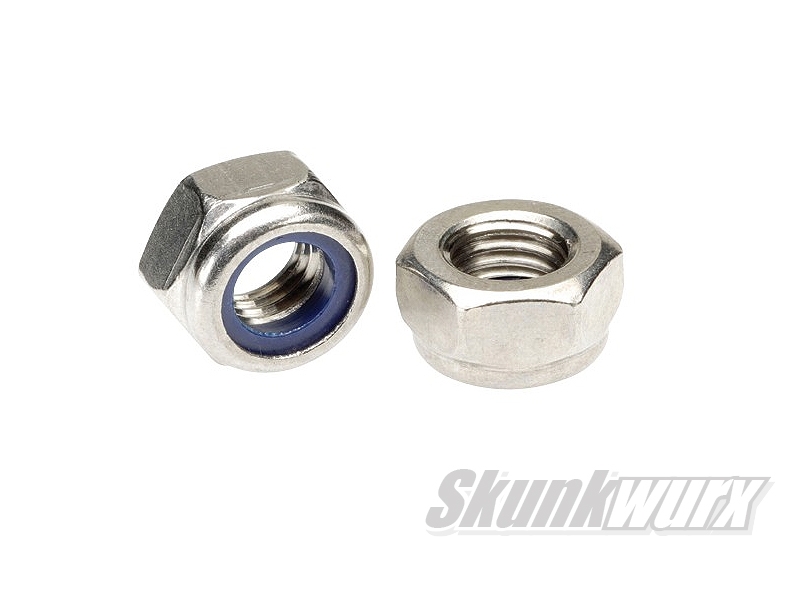 A4 MARINE GRADE STEEL NYLOC NUT Nylon Lock Insert Corrosion Vibration Resistant