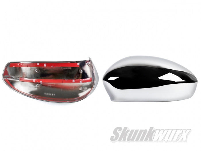 Chrome Wing Mirror Cover for Fiat - Punto Evo 09+, Grande Punto 05+, 500 07+