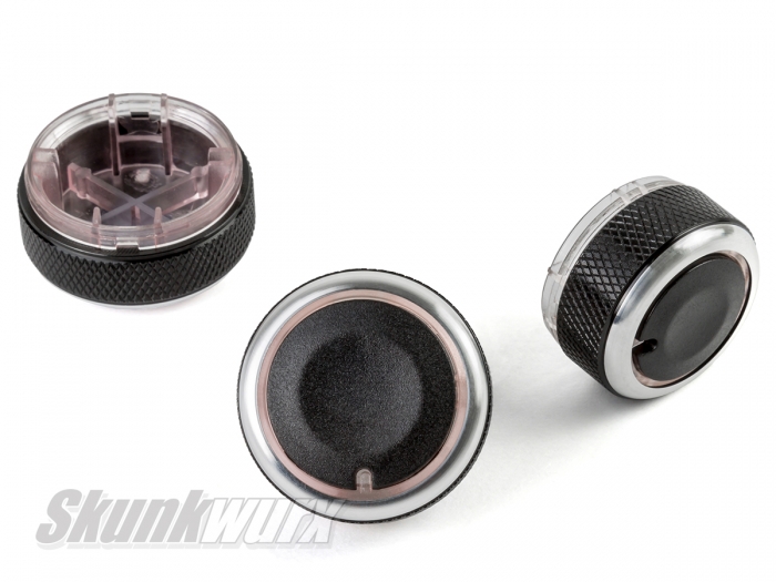 BLACK Aluminium Air-Con Knob Set for POLO MK4/MK5